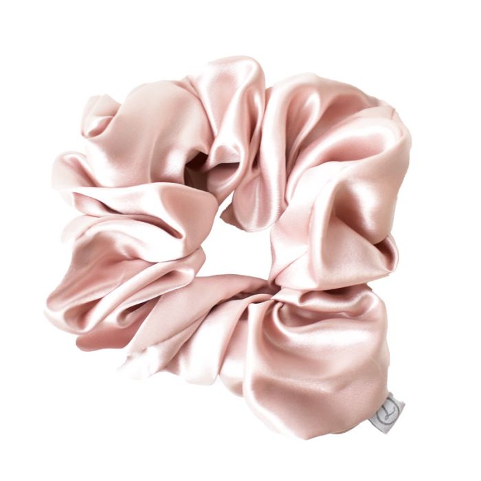 gorgeous Liv Lindley Mulberry Silk Statement Scrunchie-Blush Pink