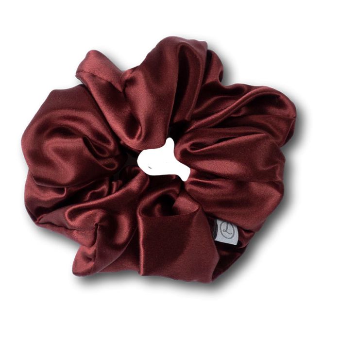 gorgeous Liv Lindley Mulberry Silk Statement Scrunchie-Burgundy