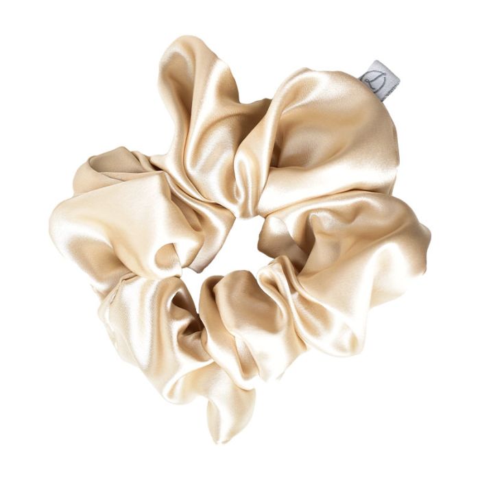 gorgeous Liv Lindley Mulberry Silk Statement Scrunchie-Champagne