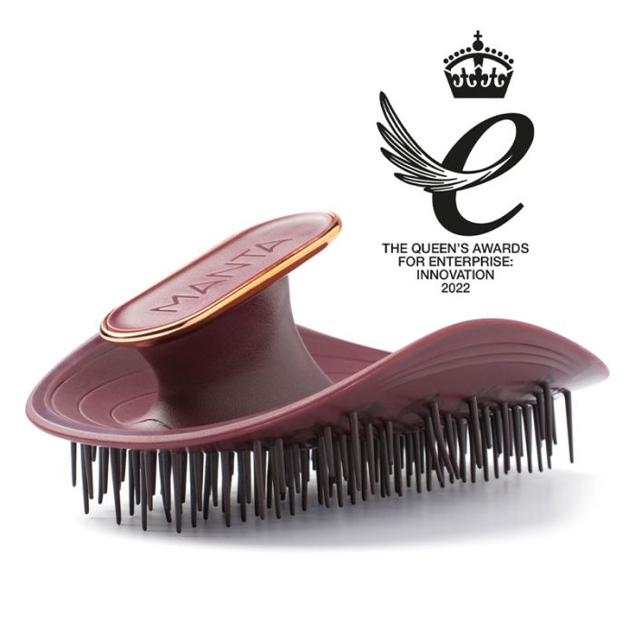 gorgeous Manta Original Healthy Hair & Scalp Brush - Burgundy