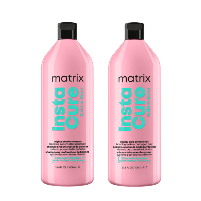 gorgeous Matrix Instacure Bond Shampoo 1000ml & Instacure Bond Conditioner 1000ml Duo