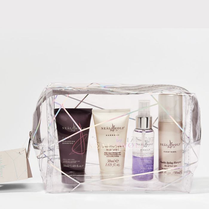gorgeous Neal & Wolf Mini Essentials Collection Bag - Daily Shampoo Harmony Treatment Control and Miracle
