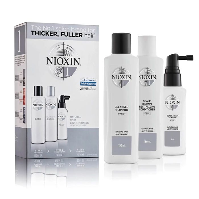 gorgeous Nioxin System 1 Three Part System Trial Kit