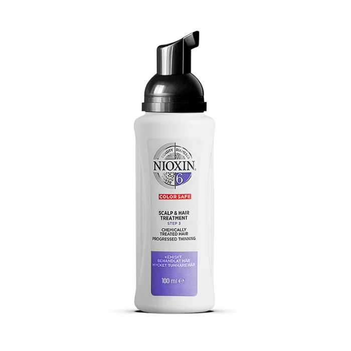 gorgeous Nioxin System 6 Scalp & Hair Treatment for Chemically Treated Hair with Progressed Thinning 100ml