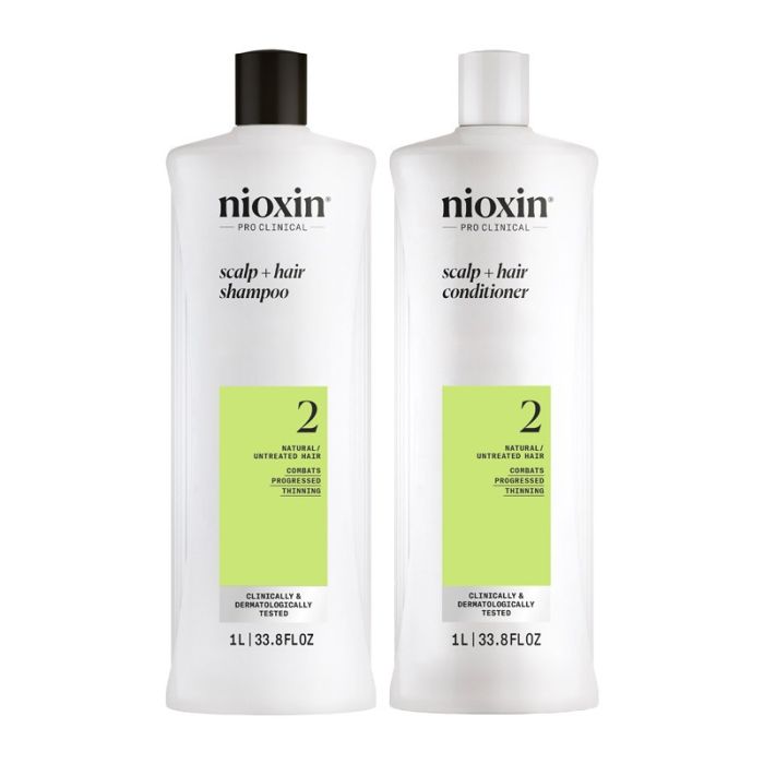 gorgeous Nioxin Systems Shampoo System 2 1000ml & Systems Conditioner System 2 1000ml Duo