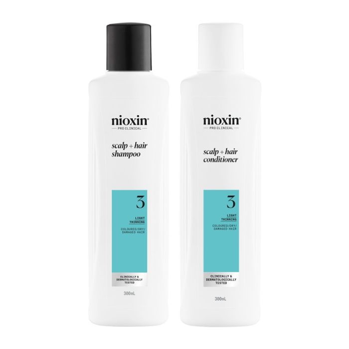 gorgeous Nioxin Systems Shampoo System 3 300ml & Systems Conditioner System 3 300ml Duo