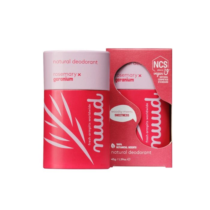 gorgeous Nuud Natural Rosemary x Geranium Stick Vegan Deodorant 45gr