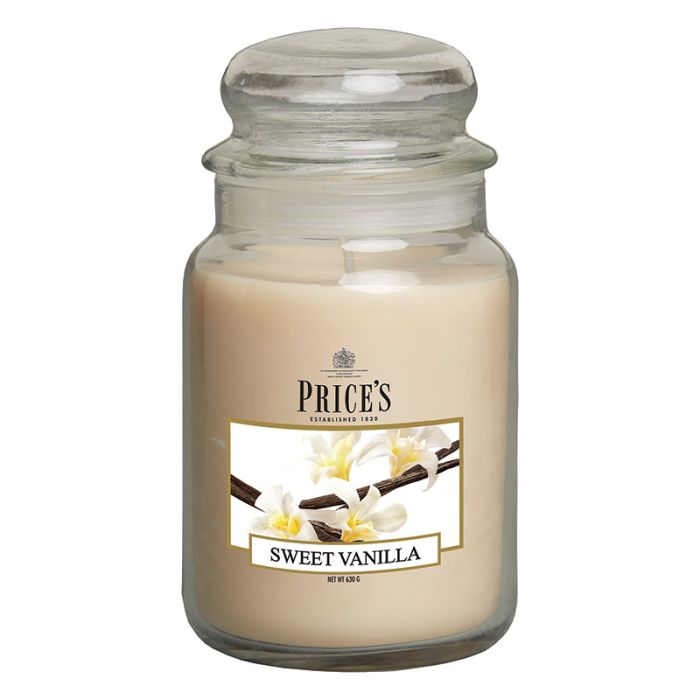 gorgeous Price's Candles Large Jar Candle - Sweet Vanilla