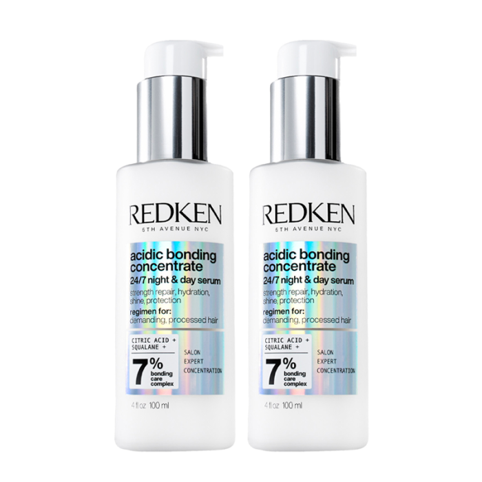 gorgeous Redken Acidic Bonding Concentrate 24/7 Night & Day Lightweight Leave-In Serum 100ml Double