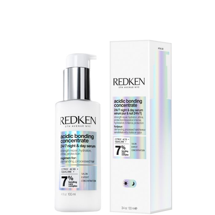gorgeous Redken Acidic Bonding Concentrate 24/7 Night & Day Lightweight Leave-In Serum 100ml
