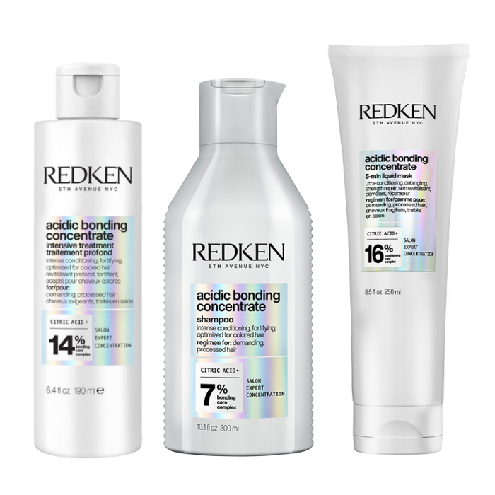 gorgeous Redken Acidic Bonding Concentrate Intensive Pre-Treatment Shampoo and 5-Minute Liquid Hair Mask Bundle