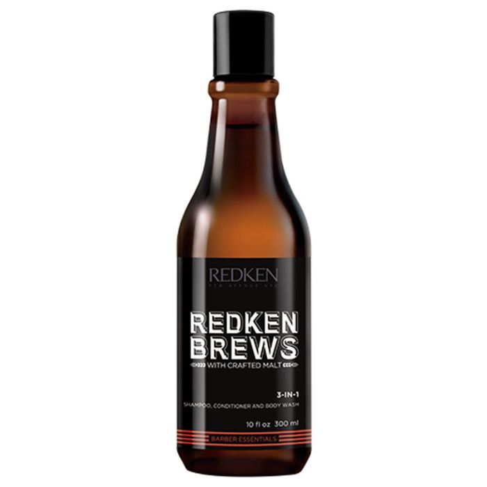 gorgeous Redken Brews 3-in-1 Shampoo Conditioner & Body Wash 300ml
