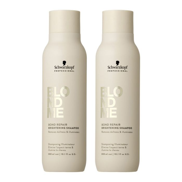 gorgeous Schwarzkopf BlondMe Bond Repair Brightening Shampoo 300ml Double