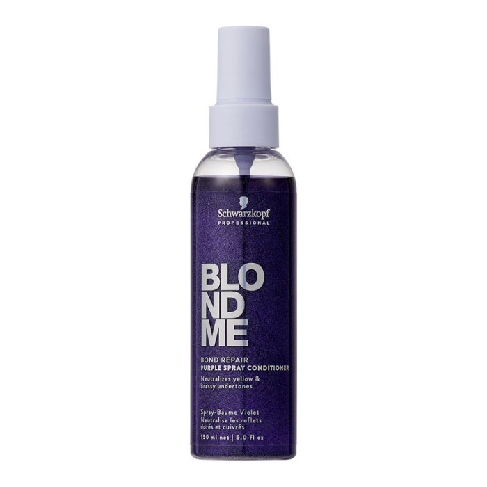 gorgeous Schwarzkopf BlondMe Bond Repair Purple Spray Conditioner 150ml