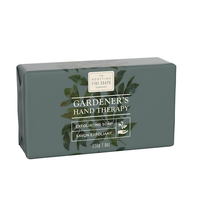 gorgeous Scottish Fine Soaps Gardeners Hand Therapy Exfoliating Soap Wrapped 220g