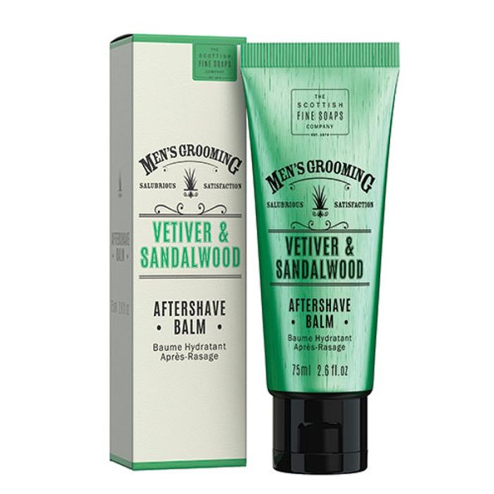 gorgeous Scottish Fine Soaps Men's Grooming Vetiver & Sandalwood After-Shave Balm 75ml