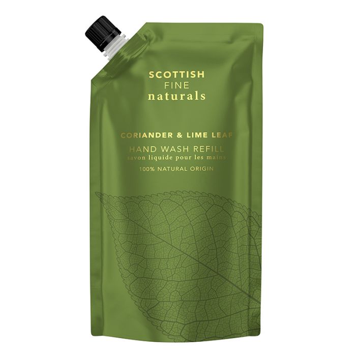 gorgeous Scottish Fine Soaps Naturals Coriander & Lime Leaf Hand Wash Refill Pouch 600ml