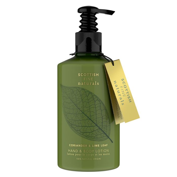 gorgeous Scottish Fine Soaps Naturals Coriander & Lime Leaf Hand & Body Lotion Pump Bottle 300ml