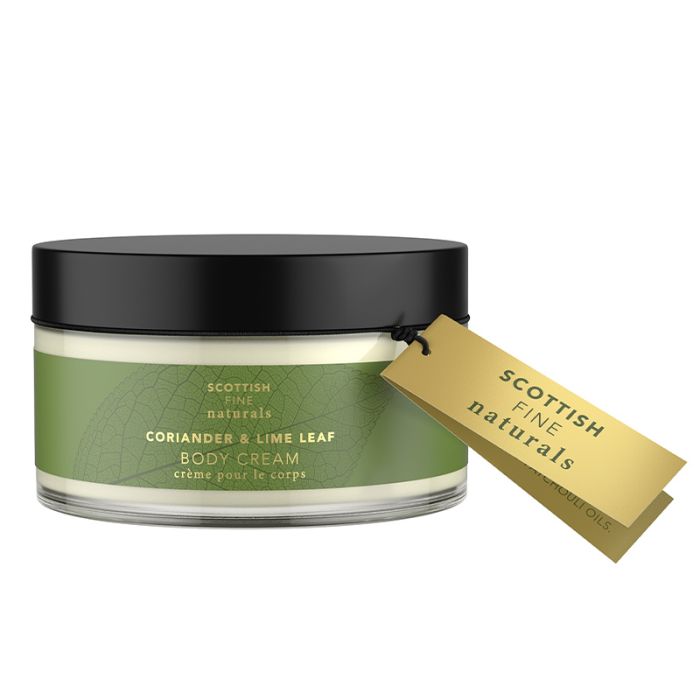 gorgeous Scottish Fine Soaps Naturals Coridander & Lime Leaf Body Cream Jar 200ml