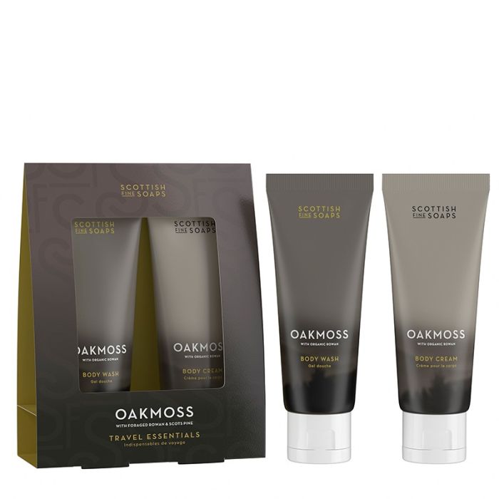 gorgeous Scottish Fine Soaps Oakmoss Travel Essentials Gift Set
