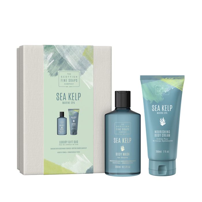 gorgeous Scottish Fine Soaps Sea Kelp Marine Spa Leaf Luxury Gift Duo