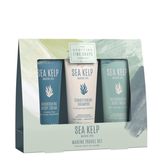 gorgeous Scottish Fine Soaps Sea Kelp Marine Travel Set 3 x 75ml