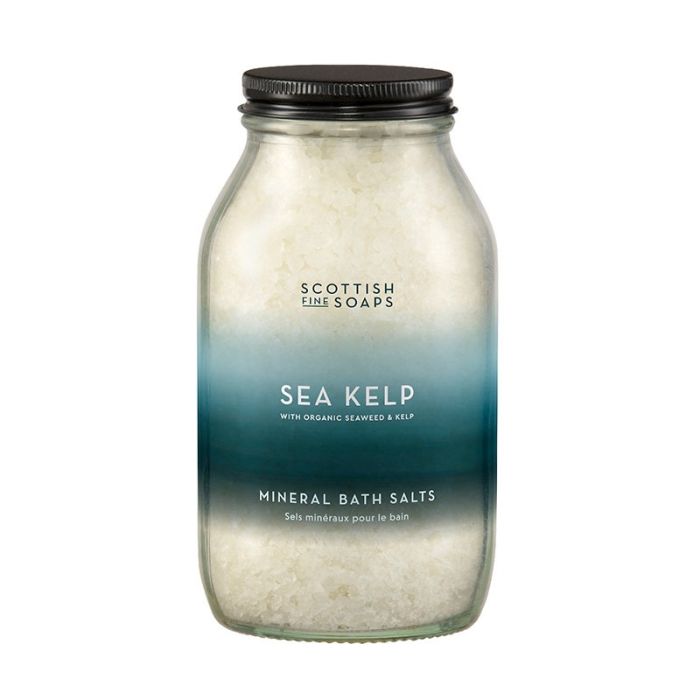 gorgeous Scottish Fine Soaps Sea Kelp Mineral Bath Salts 500g Glass Jar