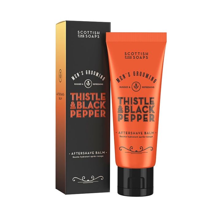 gorgeous Scottish Fine Soaps Thistle & Black Pepper Aftershave Balm 75ml