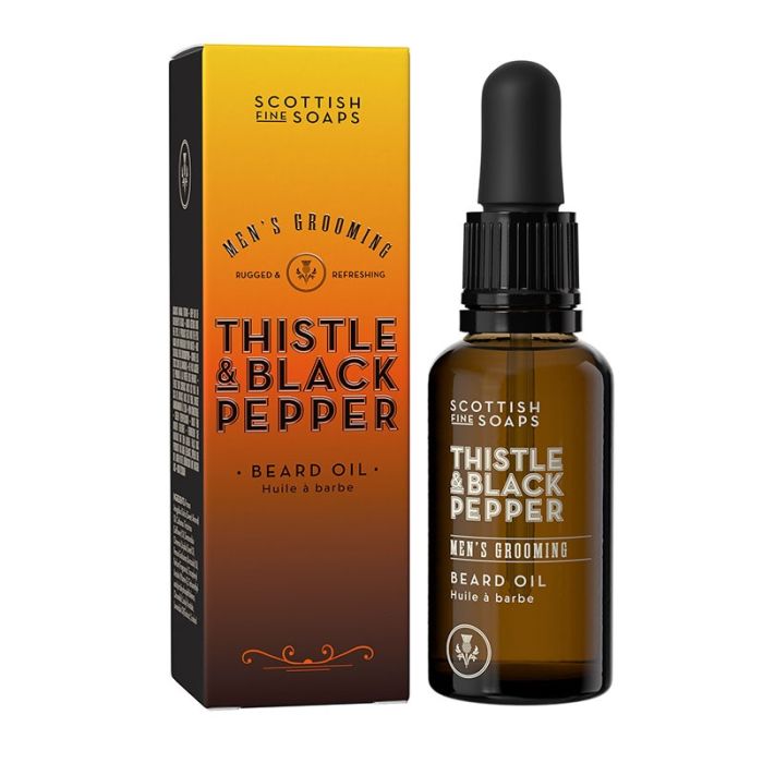 gorgeous Scottish Fine Soaps Thistle & Black Pepper Beard Oil 30ml