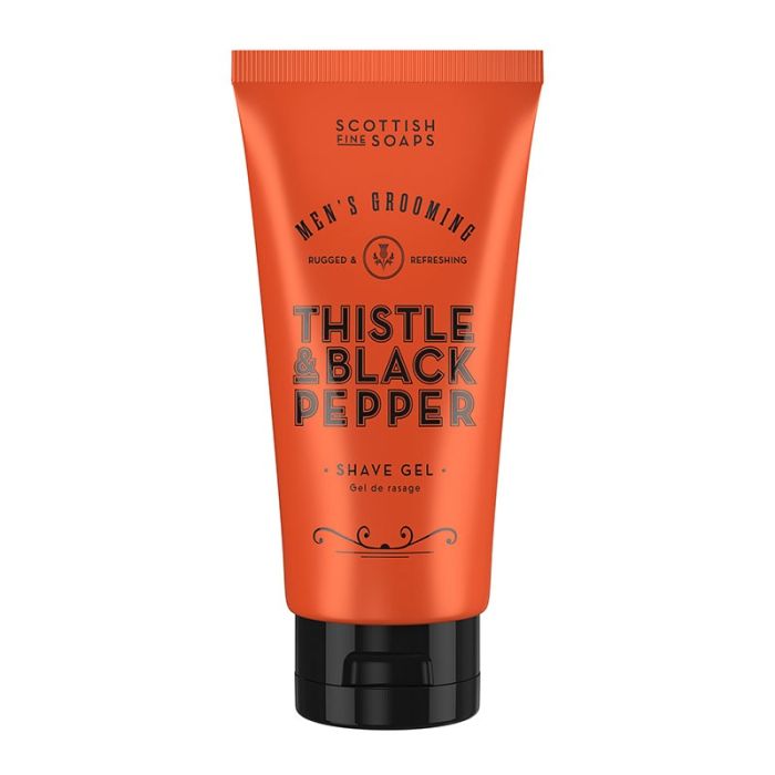 gorgeous Scottish Fine Soaps Thistle & Black Pepper Shave Gel 150ml Tube