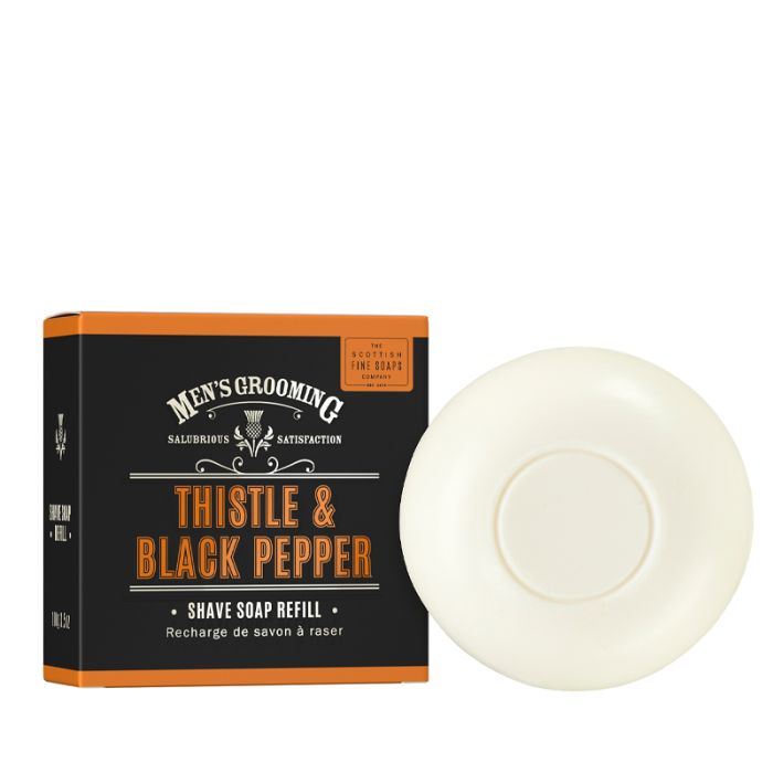gorgeous Scottish Fine Soaps Thistle & Black Pepper Shave Soap Refill