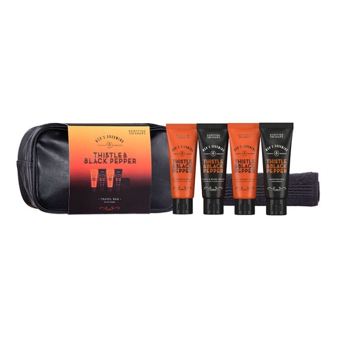 gorgeous Scottish Fine Soaps Thistle & Black Pepper Travel Bag