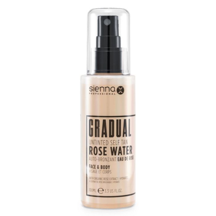 gorgeous Sienna X Gradual Organic Self Tan Rose Mist 100ml