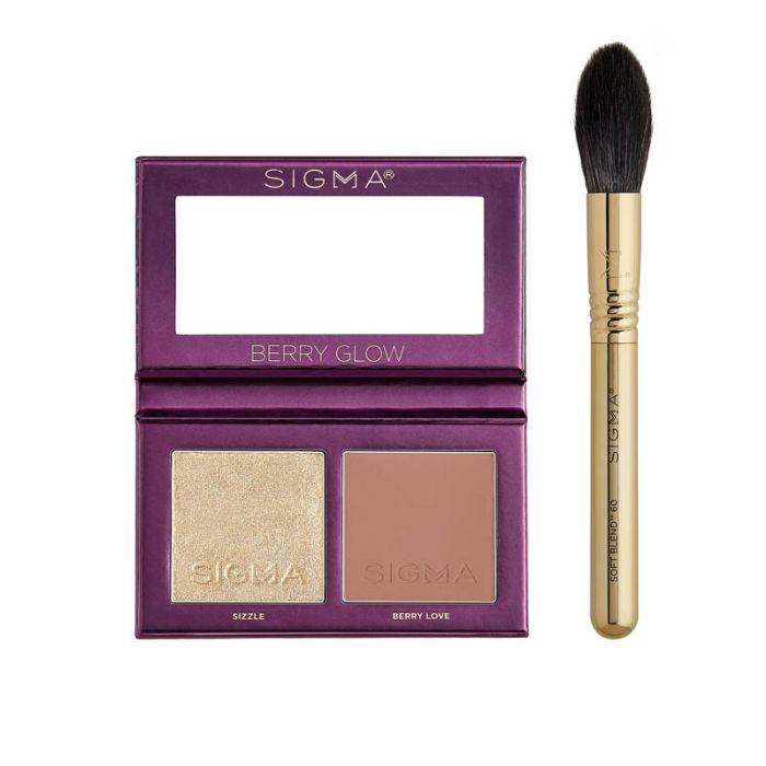 gorgeous Sigma Beauty Berry Glow Cheek Duo Worth £39