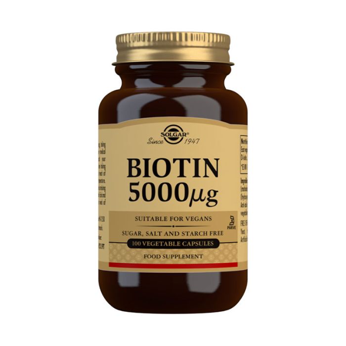 gorgeous Solgar Biotin 5000 µg Vegetable Capsules - Pack of 100
