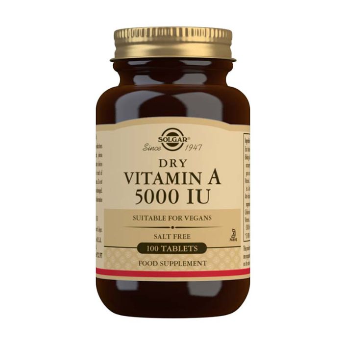 gorgeous Solgar Dry Vitamin A 5000 IU (1502mcg) 100 Tablets