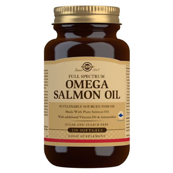 gorgeous Solgar Full Spectrum Omega Salmon Oil | 120 Softgels