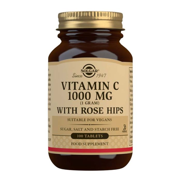 gorgeous Solgar Vitamin C 1000mg with Rose Hips 100 Tablets