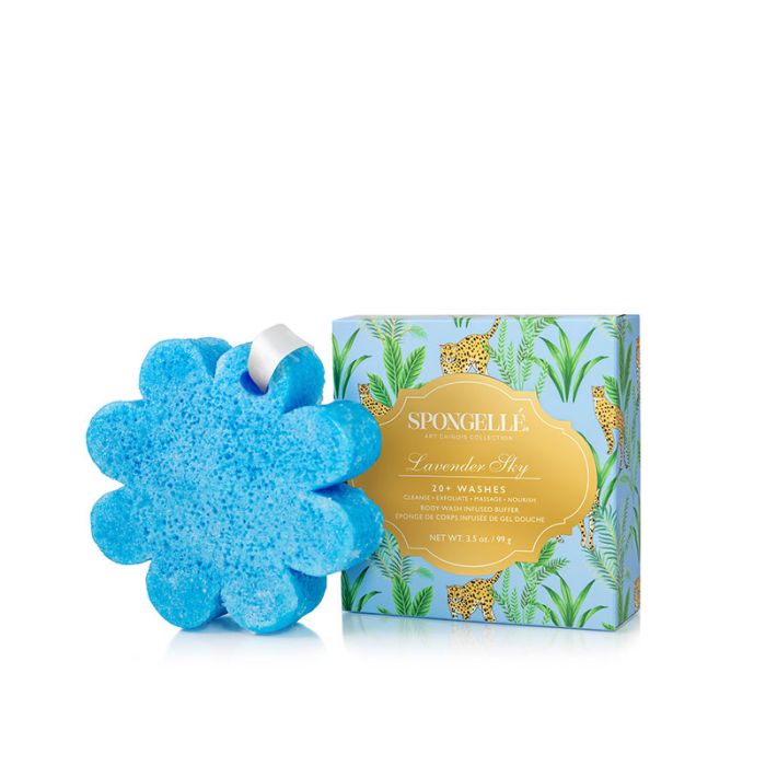 gorgeous Spongelle Art Chinois Collection Body Wash Infused Buffers Lavender Sky