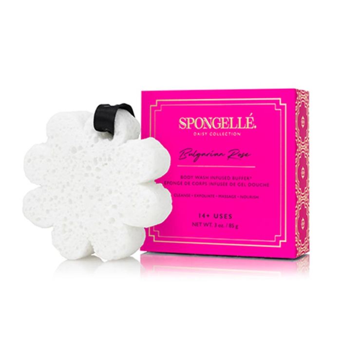 gorgeous Spongellé Boxed Flower Body Wash Infused Buffer - Bulgarian Rose 85g