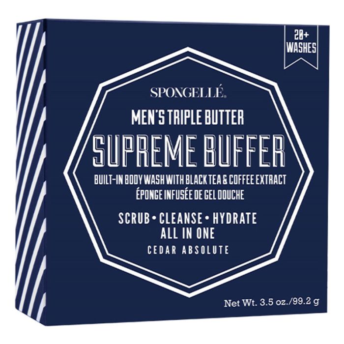 gorgeous Spongellé Men's Supreme Body Buffer - Cedar Absolute 99g
