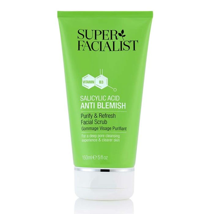 gorgeous Super Facialist Salicylic Acid Anti Blemish Purify & Refresh Facial Scrub 150ml