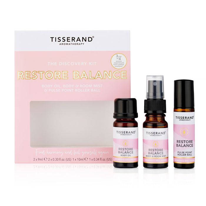 gorgeous Tisserand Aromatherapy Restore Balance Discovery Kit