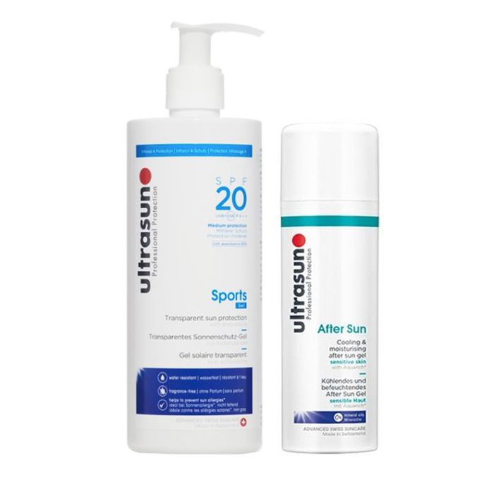 gorgeous Ultrasun Sports Gel SPF20 400ml & Aftersun 150ml Duo