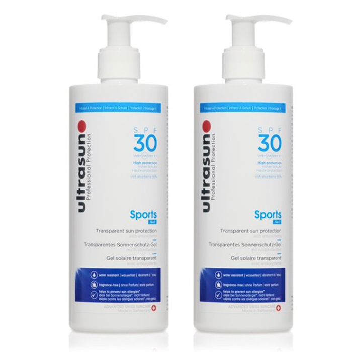 gorgeous Ultrasun Transparent Sun Protection SPF30 Sports Gel 400ml Double