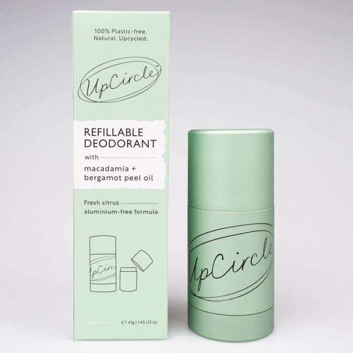 gorgeous UpCircle Refillable Deodorant with Macadamia + Bergamot - 1 case + 1 refill 41g