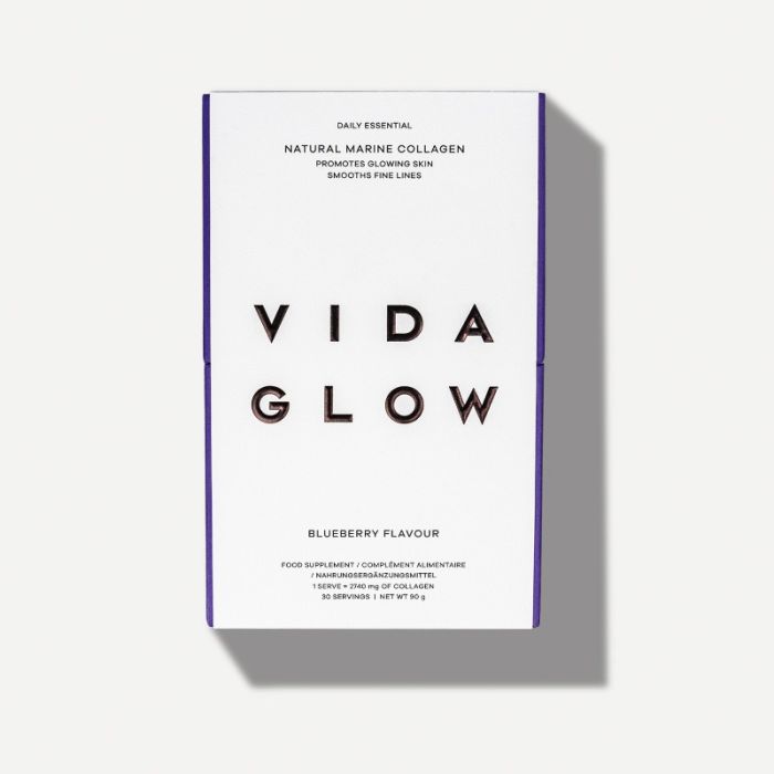 gorgeous Vida Glow Natural Marine Collagen Sachets Blueberry 30 x 3g Sachets