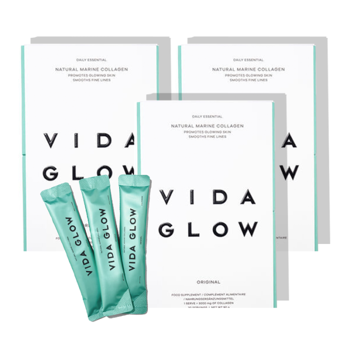 gorgeous Vida Glow Natural Marine Collagen Sachets Original 30 x 3g Sachets 3 Months Supply Pack