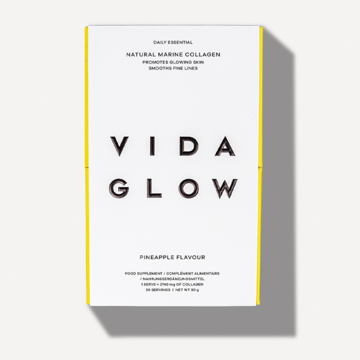 gorgeous Vida Glow Natural Marine Collagen Sachets Pineapple 30 x 3g Sachets