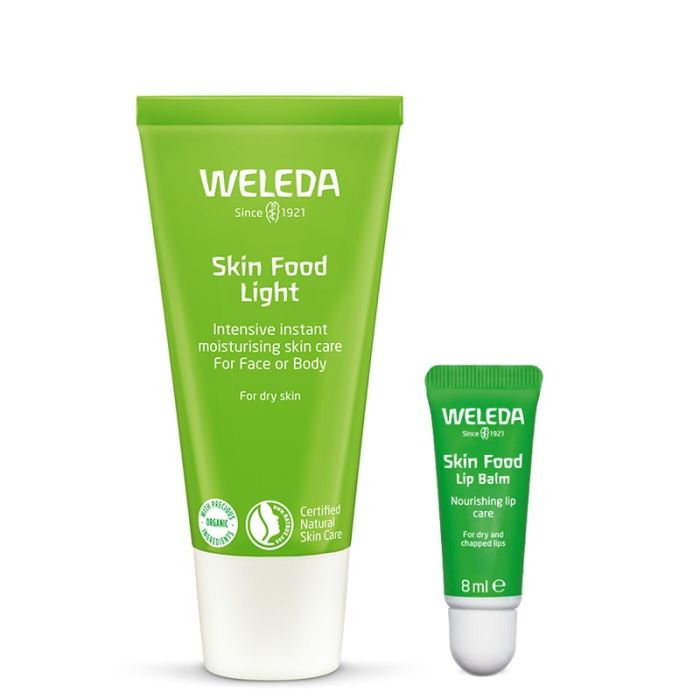 gorgeous Weleda Skin Food Light 30ml and Skin Food Lip Balm 8ml Duo